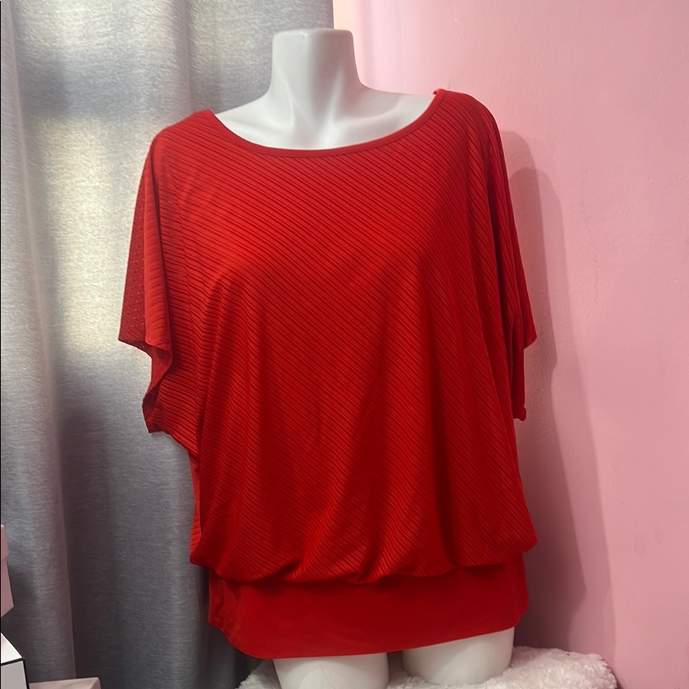 NWOUTAG Elegant Red Women's Top